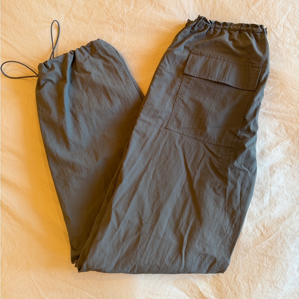Cargo Drawstring Grey Pants